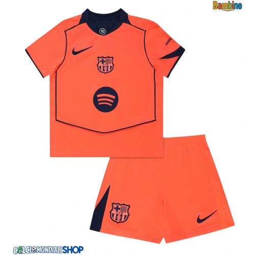 Maglie da calcio Barcelona Terza Maglia Bambino 2025-26 Manica Corta + Pantaloni corti)